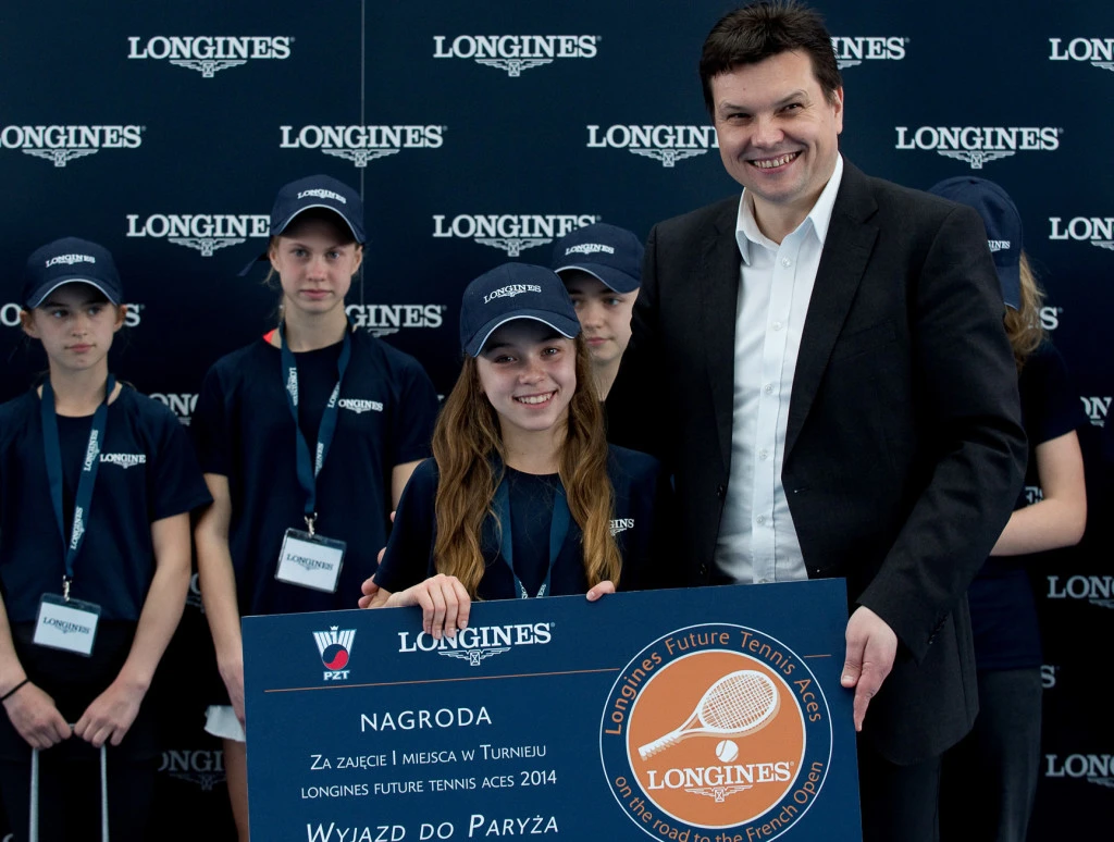 Zwyciężczyni turnieju Maja Chwalińska z Brand Managerem marki Longines Leszkiem Pilchem 